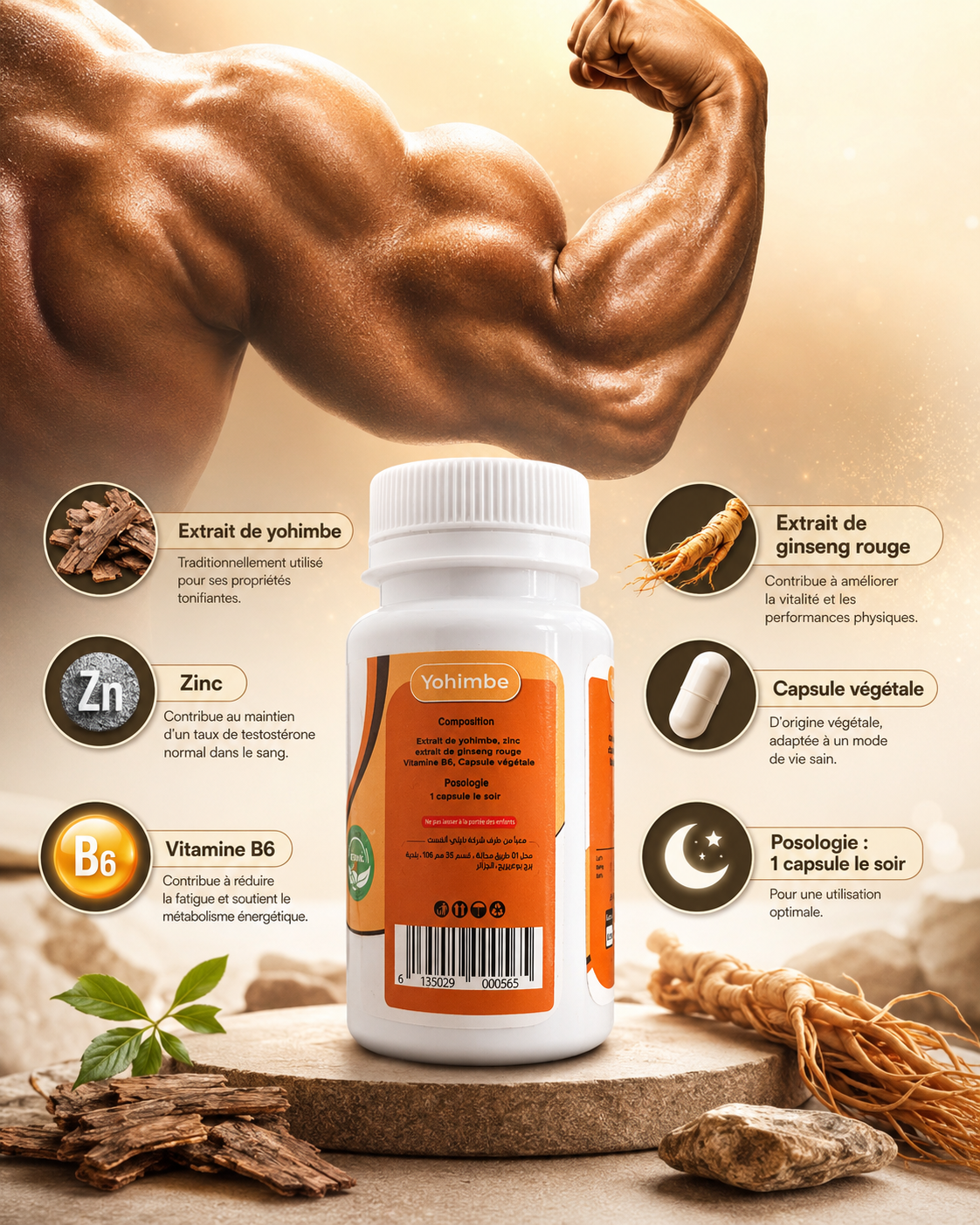 VIGOR BLACK - TONUS & VITALITE MASCULINE - 60 GELULES
