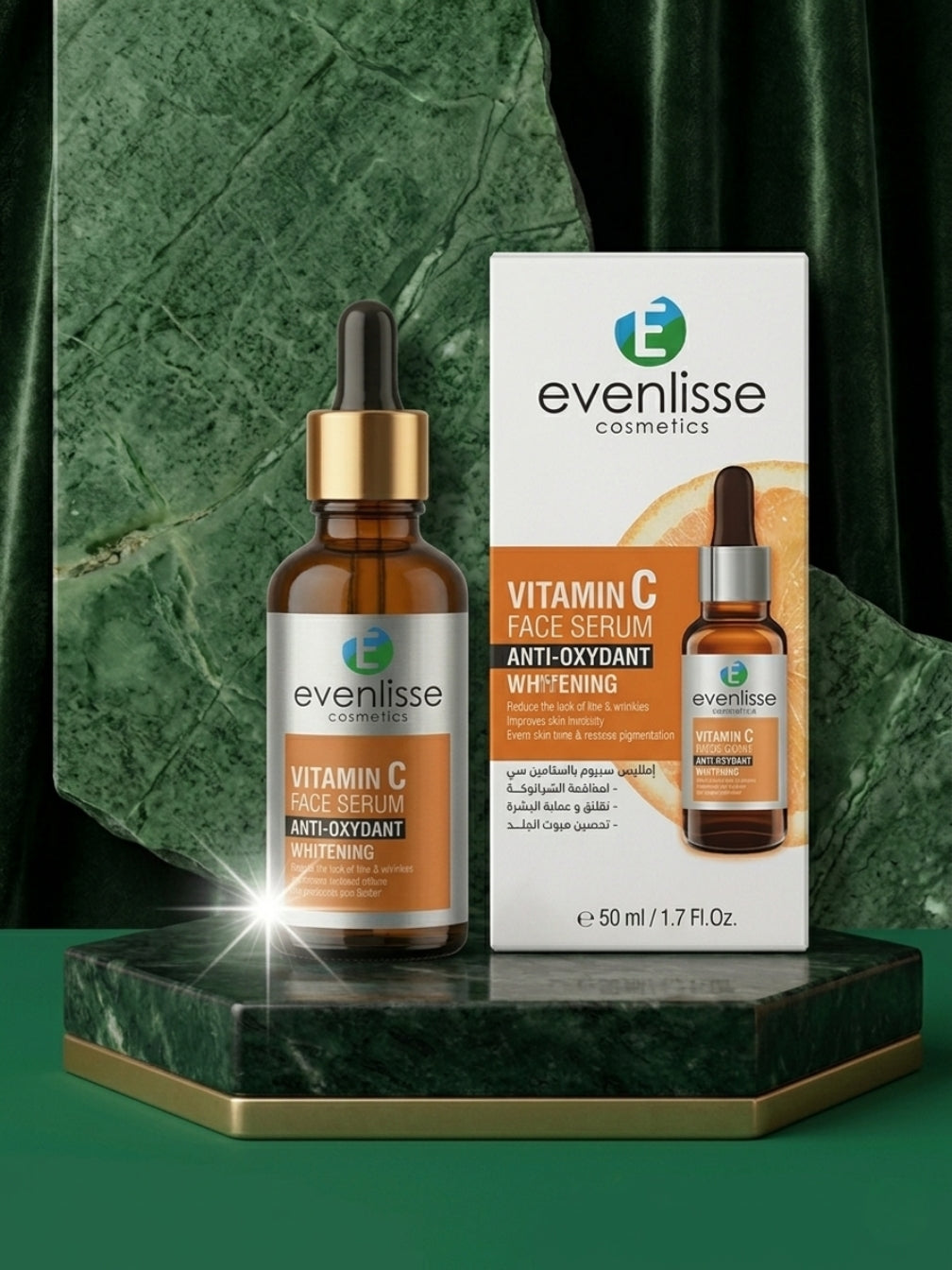Sérum Visage Vitamine C Evenlisse – Éclat, Anti-Âge & Eclat; Anti-Taches – 50ml