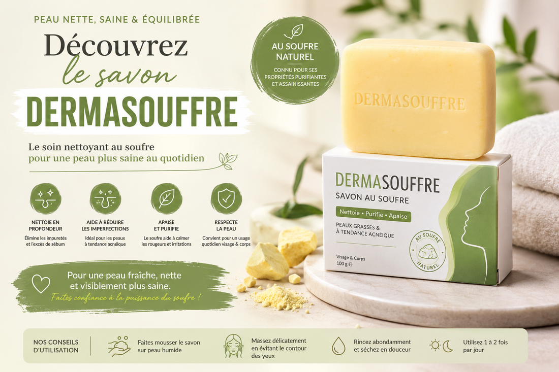 Dermasoufre : Le Savon au Soufre pour Peaux Sensibles, Acnéiques et à Tendance Atopique