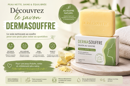 Dermasoufre : Le Savon au Soufre pour Peaux Sensibles, Acnéiques et à Tendance Atopique