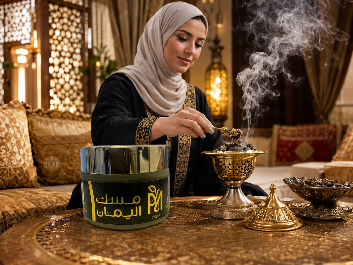 Pot d'encens al-Afrah – bakhour musk al-Yaman 20 g