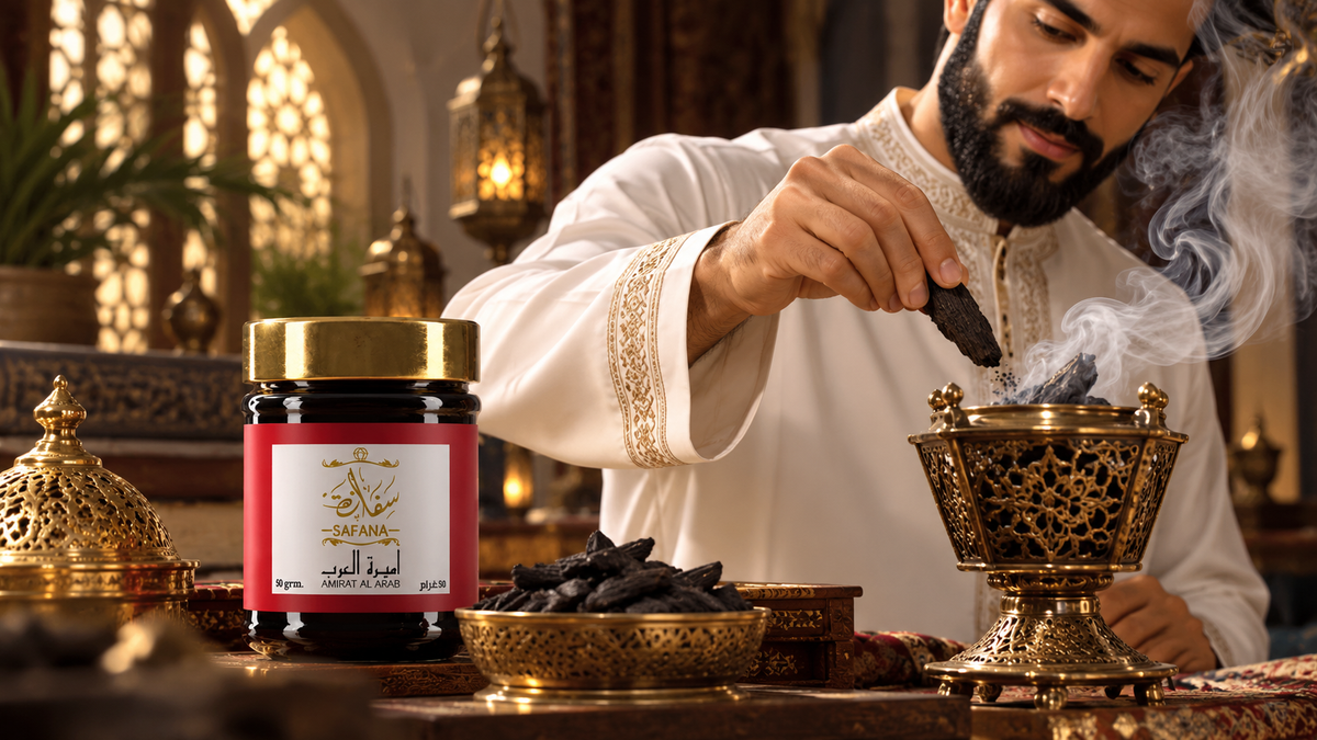 Encens Amirat al-Arab – bakhour en copeaux noirs Safana 50 g