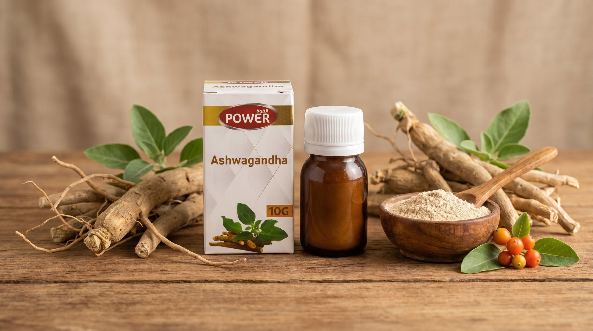 Racine d'ashwagandha pure en poudre – 10 g